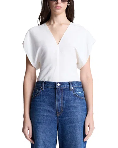 A.l.c . Fay Linen-blend Top In White