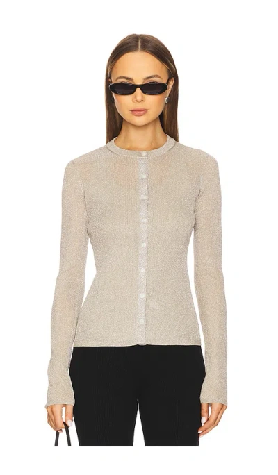 A.l.c Fisher Cardigan In Metallic Neutral