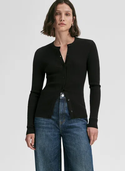 A.l.c Fisher Fine Merino Knit Cardigan In Black