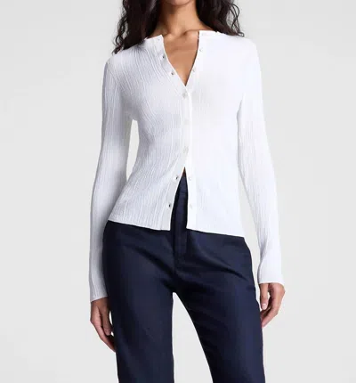 A.l.c Fisher Fine Cotton Cardigan Top In White