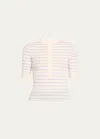 A.l.c Fisher Pleated Button-front Top In Bright Whi
