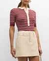 A.l.c Fisher Pleated Button-front Top In White