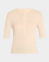 A.l.c Fisher Pleated Button-front Top In White