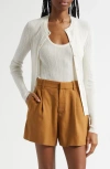 A.l.c . Fisher Rib Cardigan In Bright White