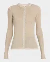 A.l.c Fisher Sparkly Cardigan In Light Gold