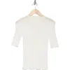 A.l.c . Fisher Stripe Rib Cotton Blend Top In Bright White