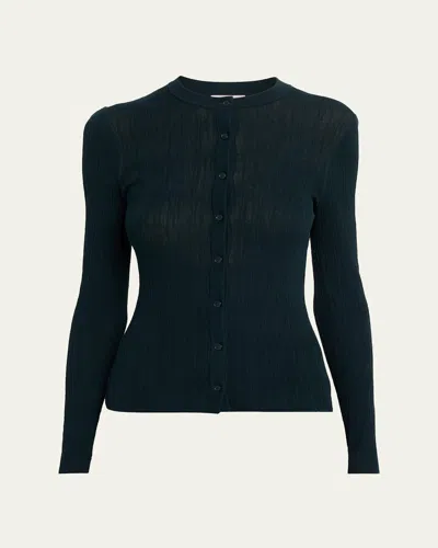A.l.c Fisher Textured Cardigan In Dark Fores