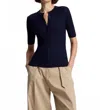 A.l.c Fisher Wool Top In Navy Blue In Blue