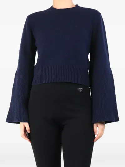 Pre-owned A.l.c Flared-sleeve Sweater In Blue