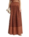 A.l.c Floral Embroidered Cut-out Maxi Skirt In Sequoia