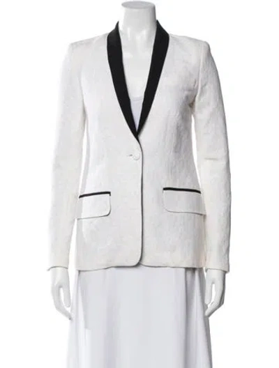 Pre-owned A.l.c Floral Print Blazer In White