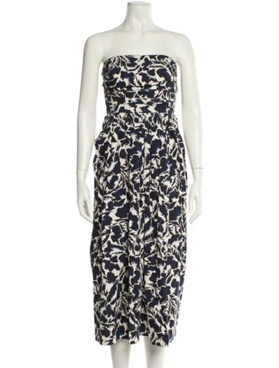 Pre-owned A.l.c Floral Print Knee-length Dress In Neutral