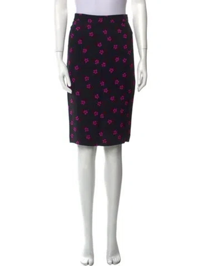 Pre-owned A.l.c Floral Print Knee-length Skirt In Black