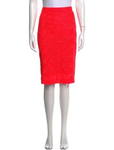 Pre-owned A.l.c Floral Print Knee-length Skirt In Pink