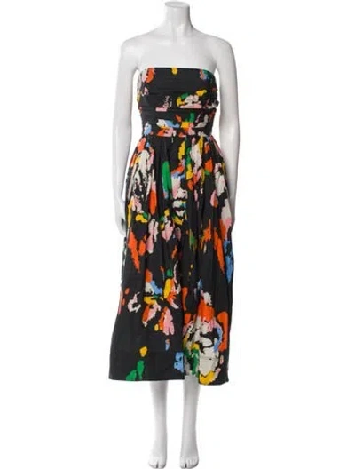 Pre-owned A.l.c Floral Print Long Dress In Multi