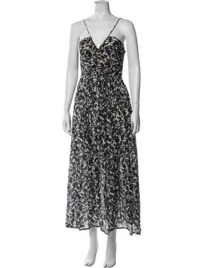 Pre-owned A.l.c Floral Print Long Dress In Multi