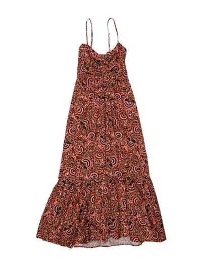 Pre-owned A.l.c Floral Print Long Dress In Multi