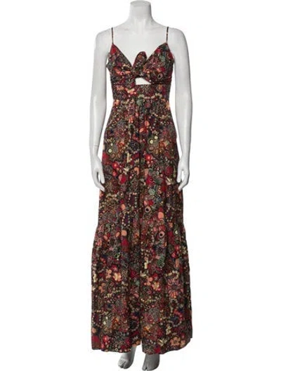 Pre-owned A.l.c Floral Print Long Dress In Pink