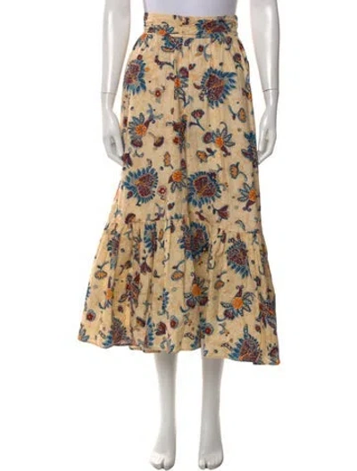 Pre-owned A.l.c Floral Print Long Skirt In Neutral