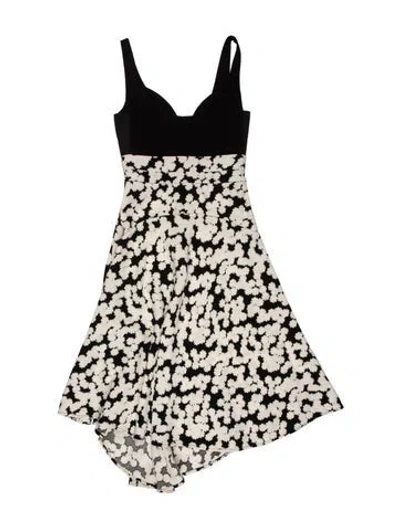Pre-owned A.l.c Floral Print Midi Length Dress In Black