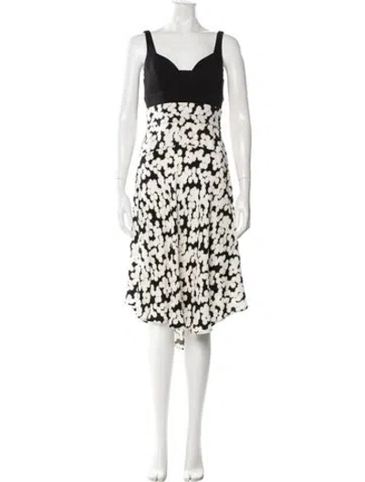 Pre-owned A.l.c Floral Print Midi Length Dress In Multi