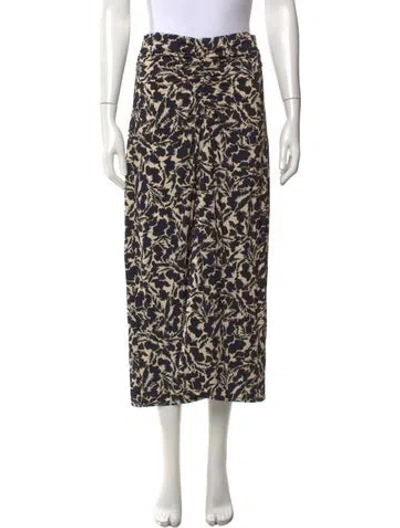 Pre-owned A.l.c Floral Print Midi Length Skirt In Neutral