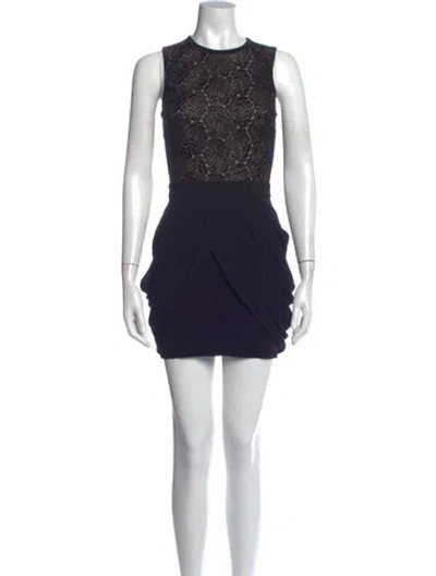 Pre-owned A.l.c Floral Print Mini Dress In Blue