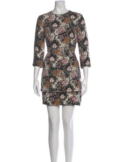 Pre-owned A.l.c Floral Print Mini Dress In Multi