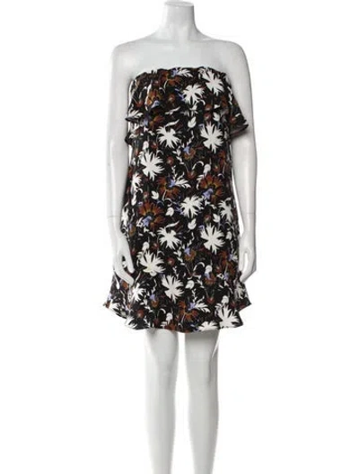 Pre-owned A.l.c Floral Print Mini Dress In Multi