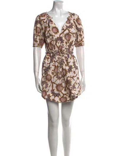 Pre-owned A.l.c Floral Print Mini Dress In Multi