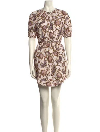 Pre-owned A.l.c Floral Print Mini Dress In Multi