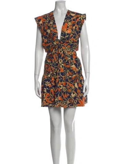 Pre-owned A.l.c Floral Print Mini Dress In Multi