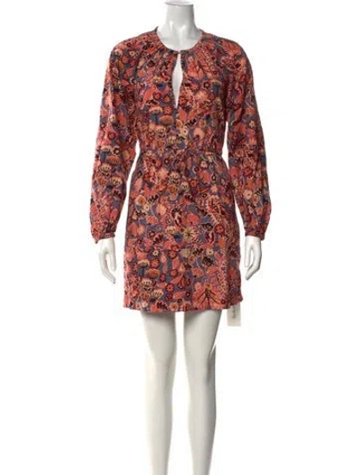 Pre-owned A.l.c Floral Print Mini Dress In Multi