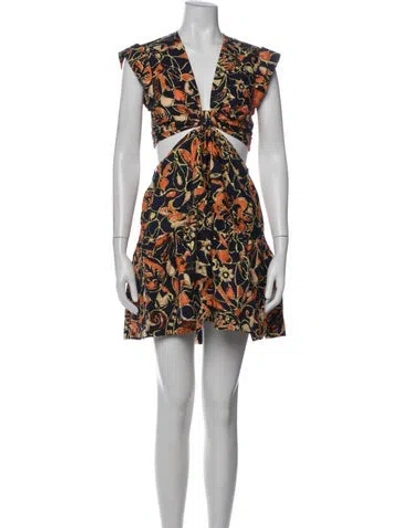 Pre-owned A.l.c Floral Print Mini Dress In Multi