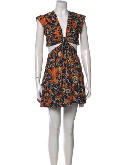 Pre-owned A.l.c Floral Print Mini Dress In Multi