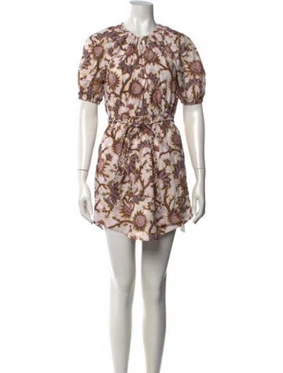 Pre-owned A.l.c Floral Print Mini Dress In Multi