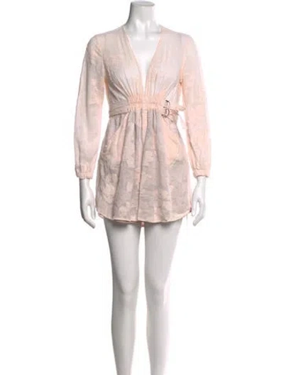 Pre-owned A.l.c Floral Print Mini Dress In Orange