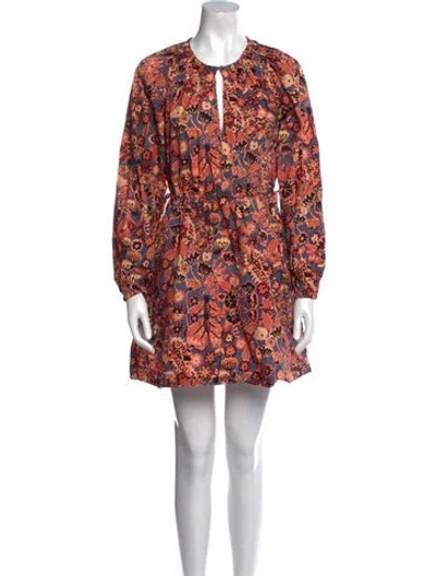 Pre-owned A.l.c Floral Print Mini Dress In Pink