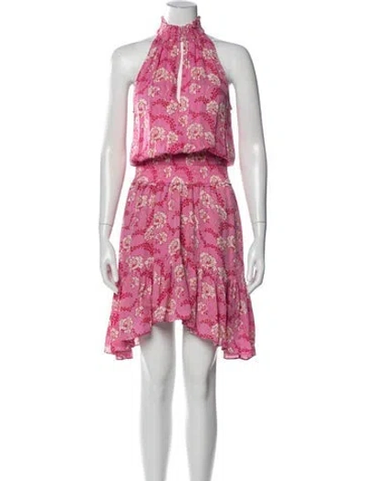 Pre-owned A.l.c Floral Print Mini Dress In Pink