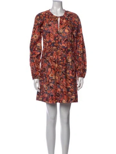 Pre-owned A.l.c Floral Print Mini Dress In Pink