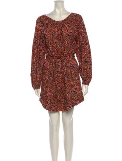 Pre-owned A.l.c Floral Print Mini Dress In Red