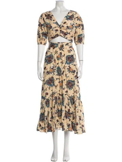 Pre-owned A.l.c Floral Print Skirt Set In Blue
