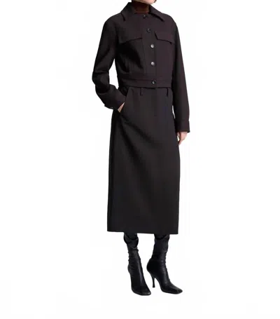 A.l.c Fluid Drape Milan Skirt In Ganache In Black