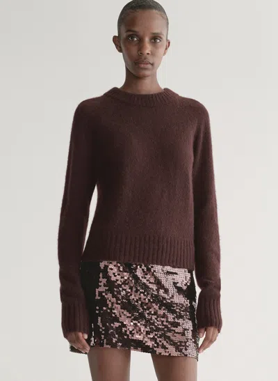 A.l.c Frankie Brushed Alpaca Sweater In Brown