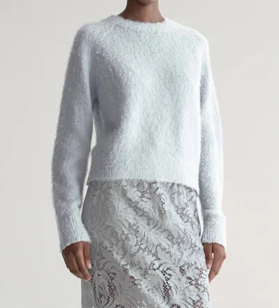 A.l.c Frankie Brushed Alpaca Sweater In Slate Blue In White