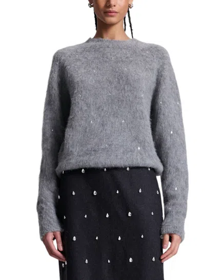 A.l.c Frankie Wool Cashmere Embellished Sweater In Grey