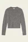 A.l.c Frankie Wool Cashmere Embellished Sweater In Heather Grey