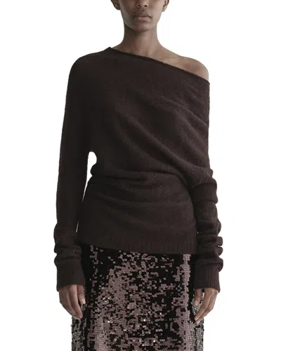 A.l.c . Freya Alpaca & Wool-blend Top In Dkum-dark Umber