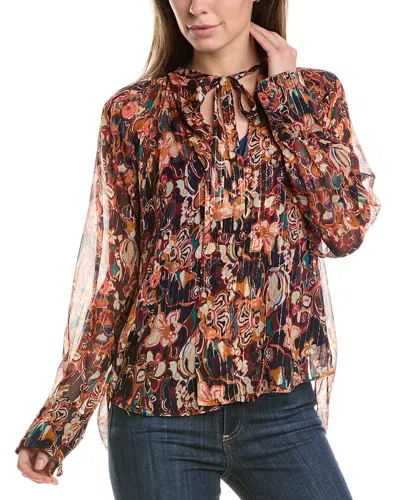 A.l.c . Frida Silk Top In Multi