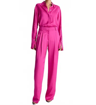A.l.c Fynn Pant In Fluid Viscose In Disco Pink In Purple